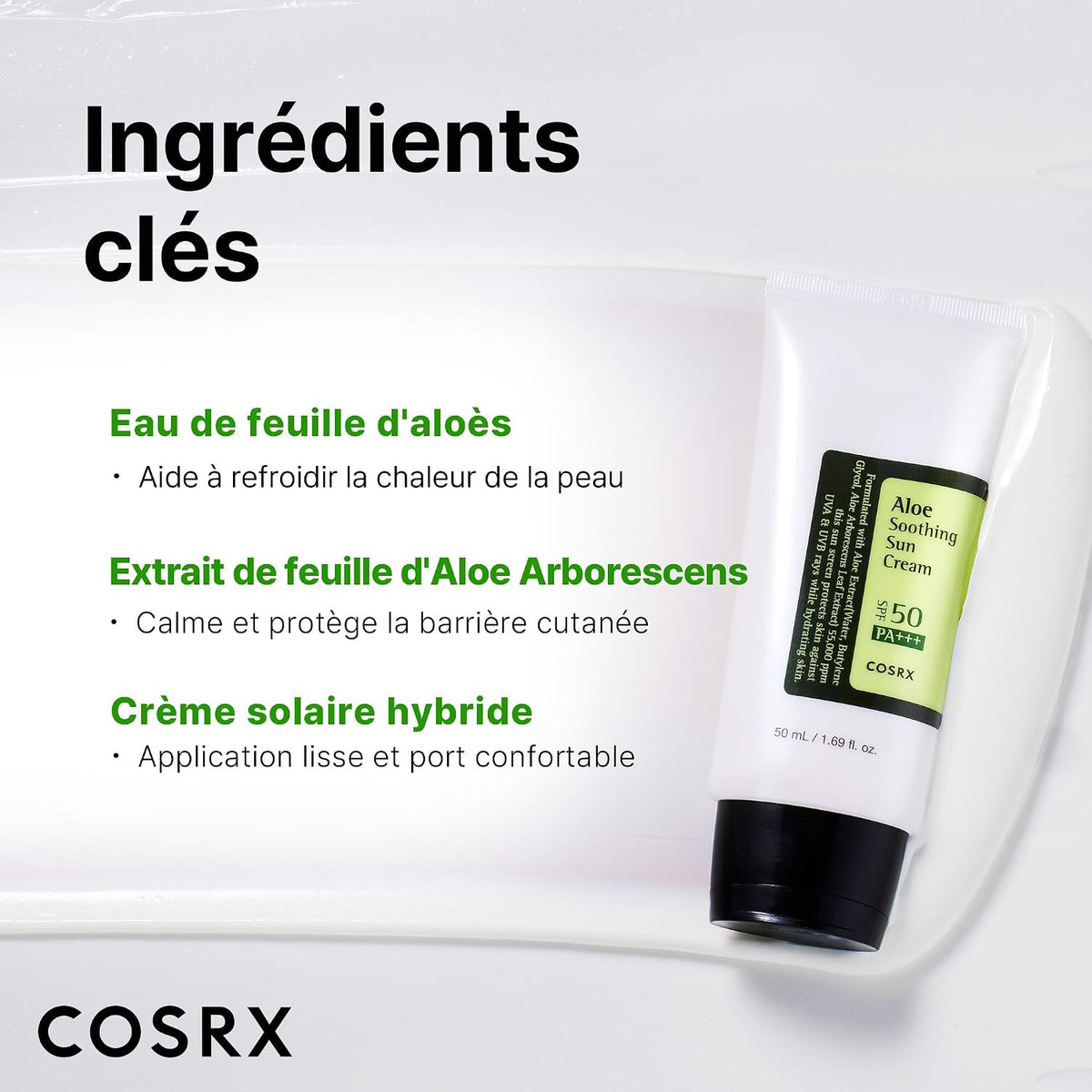 COSRX ALOE SOOTHING SUN CREAM SPF50+ 50 ml