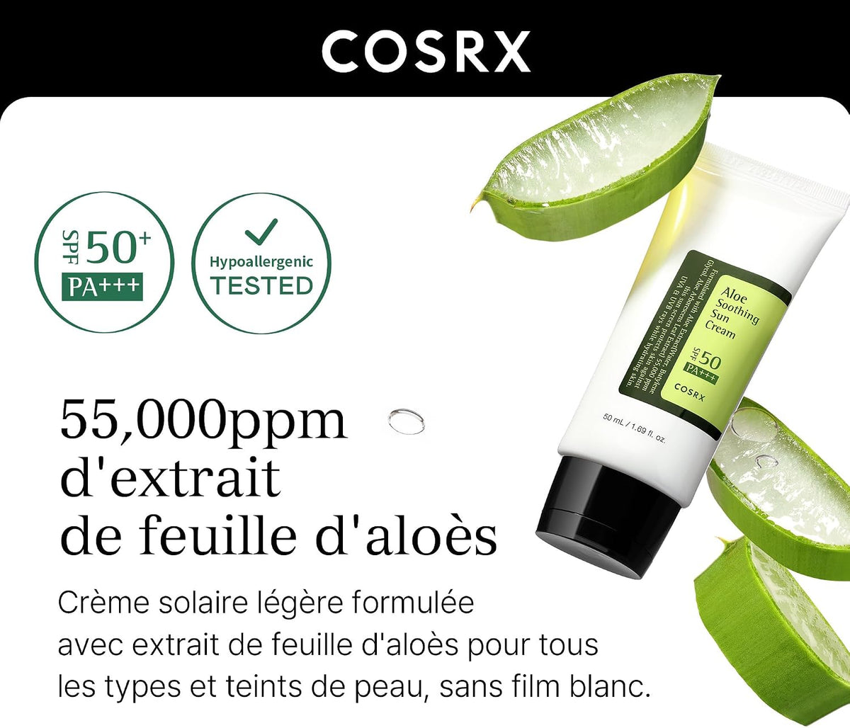 COSRX ALOE SOOTHING SUN CREAM SPF50+ 50 ml