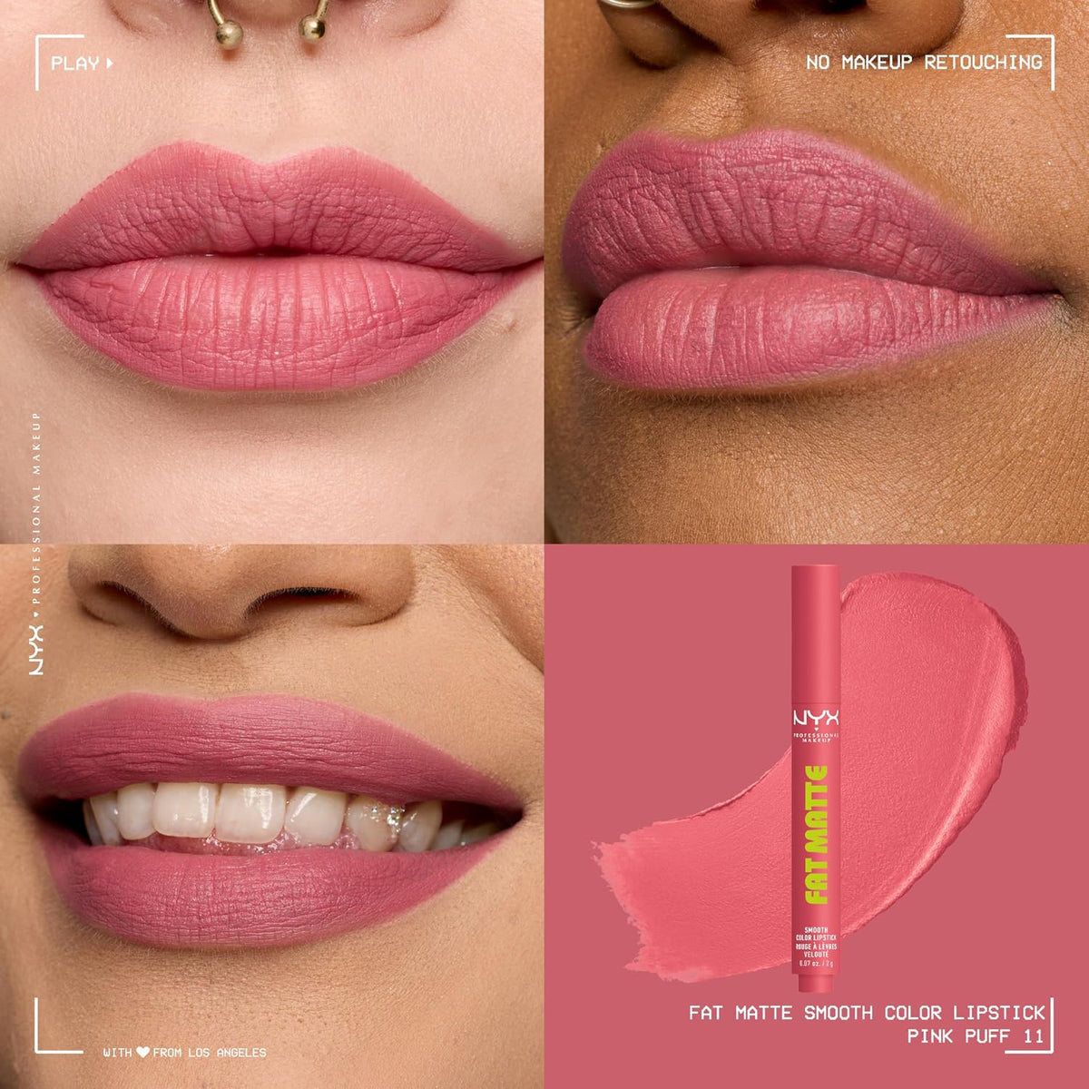 NYX Fat Matte Lipstick — Pink Puff
